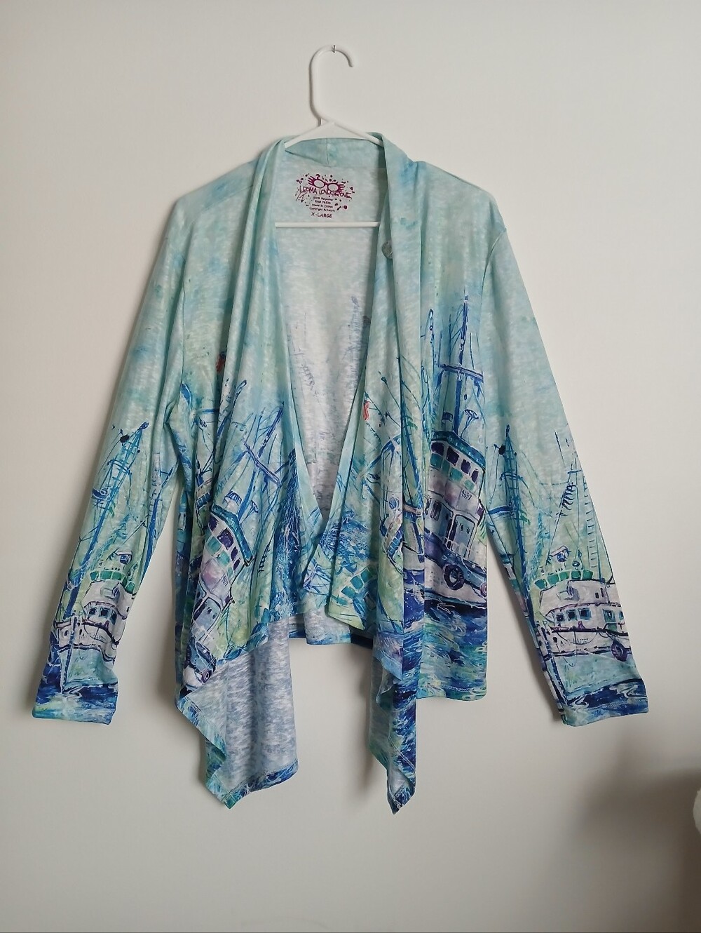 Leoma Lovegrove Size XL Cardigan Boats Art To Wear